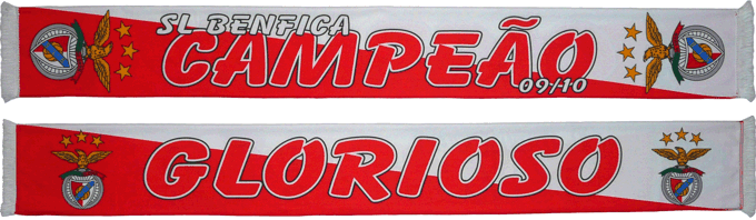 Cachecol SL Benfica Campeo 2009-10 Glorioso