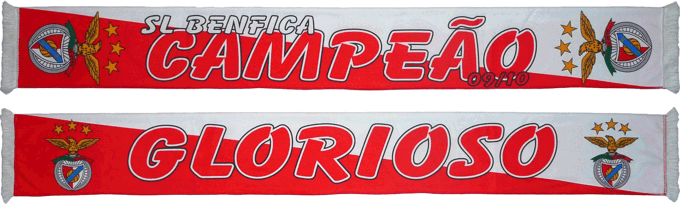 Cachecol SL Benfica Campeo 2009-10 Glorioso