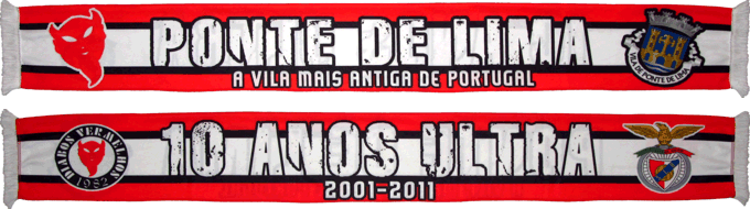 Cachecol Diabos Vermelhos Ponte De Lima 10 Anos Ultras