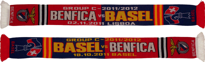 Cachecol Benfica Basileia Liga Campees 2011-12