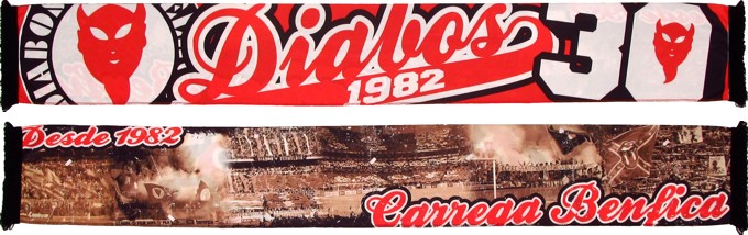 cachecol diabos vermelhos 30 anos