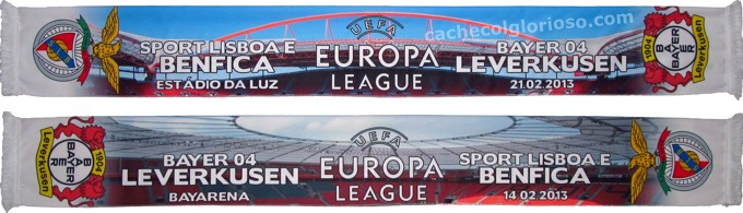 cachecol benfica bayer leverkusen liga europa 2012-13