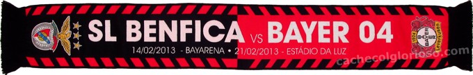 Cachecol Benfica Bayer Leverkusen Liga Europa 2012-13