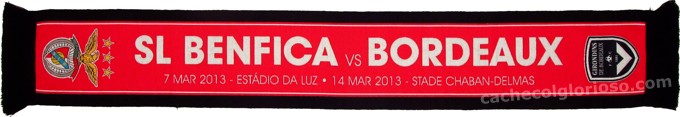 Cachecol Benfica Bourdeaux Liga Europa 2012-13