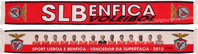 cachecol slbenfica voleibol vencedor supertaca 2012-13