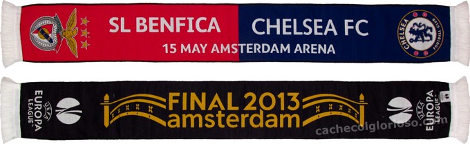 cachecol benfica chelsea final liga europa 2012-13