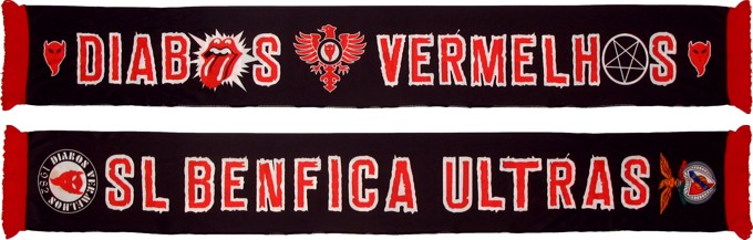 cachecol diabos vermelhos sl benfica ultras