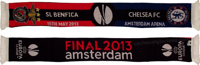 cachecol benfica chelsea final liga europa 2012-13