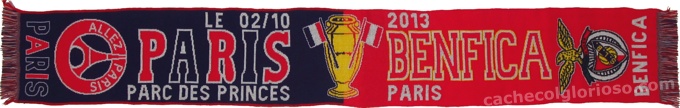 cachecol benfica psg liga campeoes 2013-14