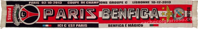 cachecol benfica psg liga campeoes 2013-14