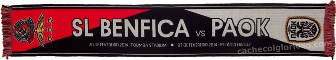 cachecol benfica paok liga europa 2013-14