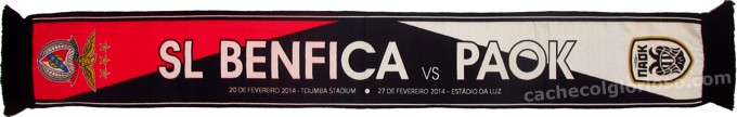 cachecol benfica paok liga europa 2013-14