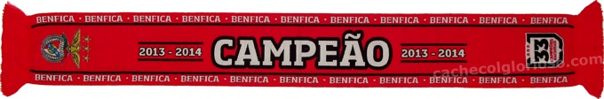 cachecol benfica campeao 2013-2014 vermelho