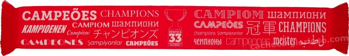 cachecol benfica campeao 33 linguas