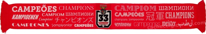 cachecol benfica campeao 33 linguas