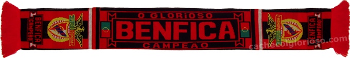 cachecol benfica o glorioso campeao bandeira