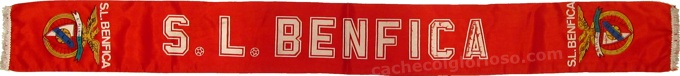 cachecol sl benfica poliester vermelho estampado