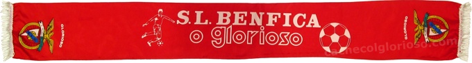 cachecol sl benfica o glorioso poliester vermelho estampado