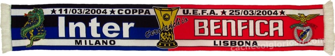 cachecol benfica inter taca uefa 2003-04