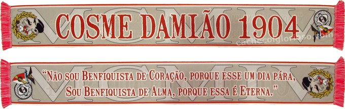 cachecol benfica cosme damiao 1904 fans