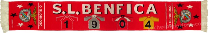 cachecol benfica 1904 camisolas