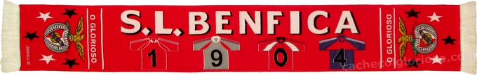 cachecol benfica 1904 camisolas