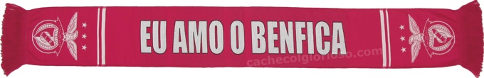 cachecol eu amo o benfica rosa