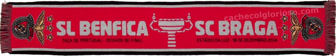 cachecol benfica braga taca portugal 2014-15