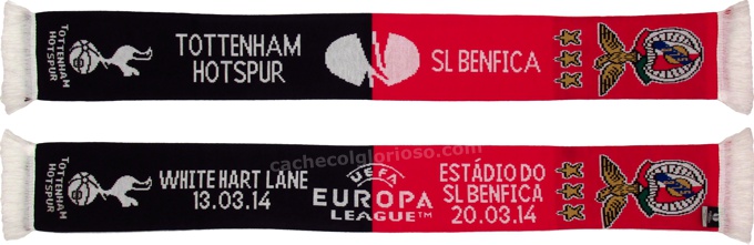 cachecol benfica tottenham liga europa 2013-14