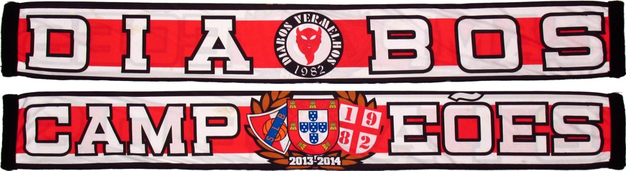 cachecol diabos vermelhos campeoes 2013-14