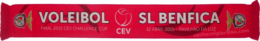 cachecol sl benfica voleibol final challenge cup 2015