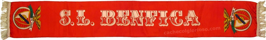 cachecol sl benfica estampado poliester anos 90