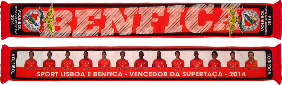 cachecol benfica voleibol supertaca 2014-15