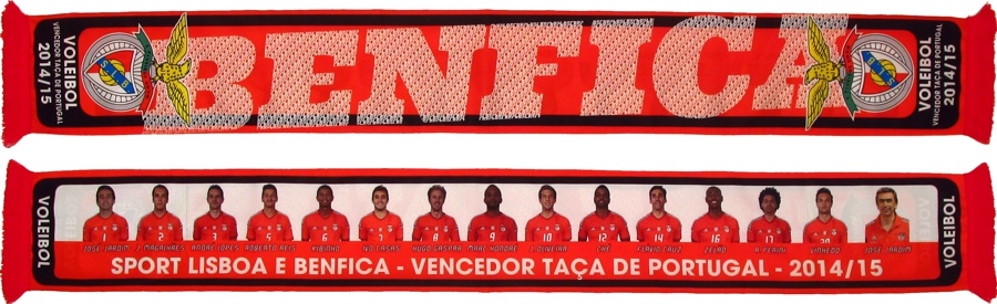 cachecol benfica voleibol taca portugal 2014-15