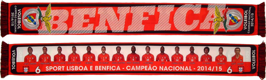 cachecol benfica voleibol campeonato 2014-15