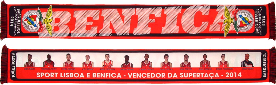 cachecol benfica basquetebol vencedor supertaca 2014