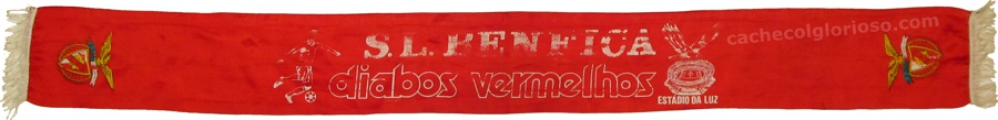 cachecol sl  benfica estampado diabos vermelhos