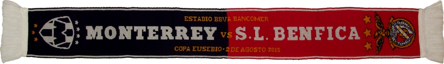 cachecol monterrey benfica eusebio cup 2015