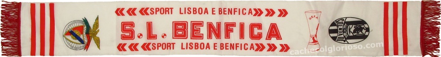 cachecol benfica juventus taca uefa 1992-93