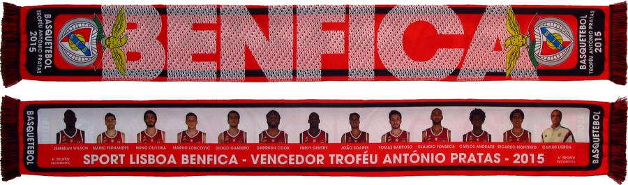 cachecol benfica basquetebol vencedor trofeu antonio pratas 2015