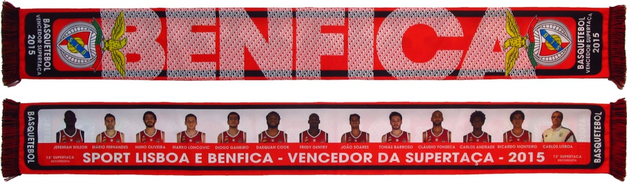 cachecol benfica basquetebol vencedor supertaca 2015