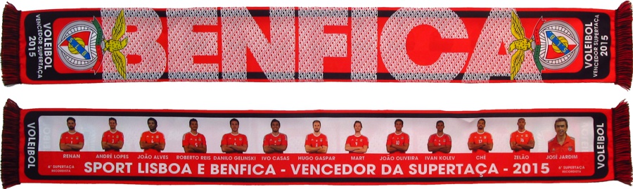 cachecol benfica voleibol vencedor supertaca 2015