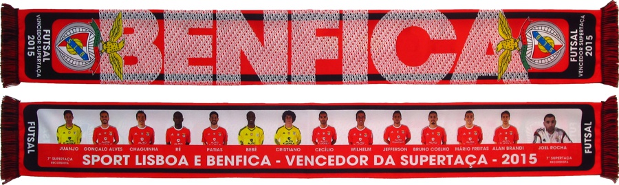 cachecol benfica futsal vencedor supertaca 2015