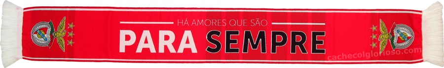 cachecol benfica ha amores que sao para sempre vermelho