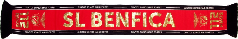 cachecol benfica 112 anos vermelho