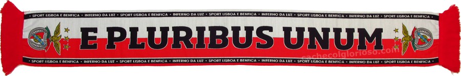 cachecol benfica branco vermelho e pluribus unum