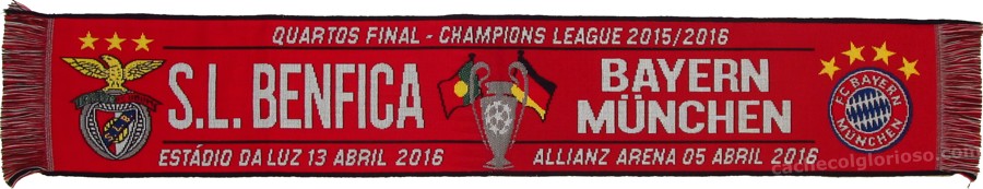 cachecol benfica bayern munchen liga campeoes 2015-16