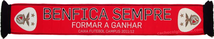 cachecol benfica sempre formar a ganhar caixa futebol campus 2011-12