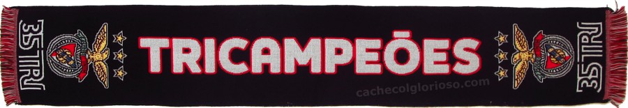 cachecol benfica 35 tri tricampeoes 2105-16 preto