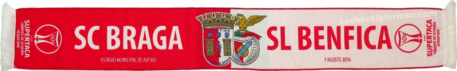 cachecol benfica braga supertaca 2016